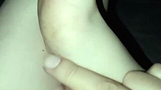 barefoot slut sneaks foot tease in the dark shadows