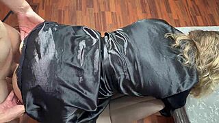 housewife bends over for deep doggy cock after work