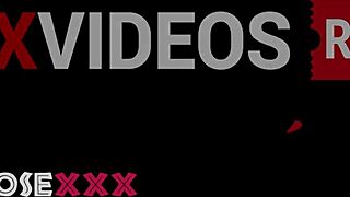 Her master handcuffs the ebony slave for total domination