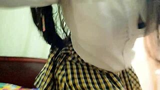 damn this hot latina student milf with big ass makes erotic homemade doggystyle porn before informatics graduation