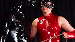 Slave Achieves Hands-Free Orgasm Upside Down in Bondage Heels