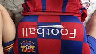 big ass cheerleader, wanna watch her fuck two cocks?