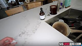 Step sis handles step bro's hard boner pov