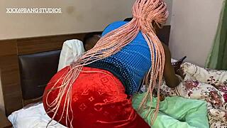 horny petite ebony stepsis begs black stepbro for bareback pussy pounding