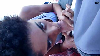 ebony slut, you gonna swallow this cock on the balcony pov?