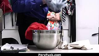 burglar bends pregnant teen over in garage for big cock ride