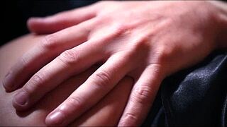 stiletto whore teases with huge ass before wet blowjob and cum-covered facial quickie