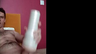 PRETTY BOY CUMS HARD WITH TOY!