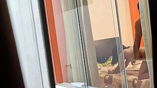 Mexican nurse Miranda rides lover with windows wide open, spying on her tits?