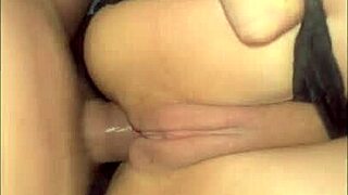 ebony latina squirts hard with big toy in lingerie interracial