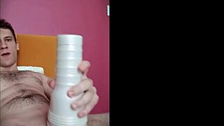 PRETTY BOY CUMS HARD WITH TOY!