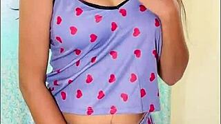 Milking my lactating boobs into glass before dildo fucks shaved pussy!