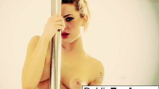 sexy dahlia rams dildo deep in her tight wet pussy