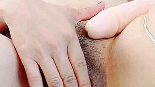 Sabrosa, watch me cum twice on this huge dildo milk!