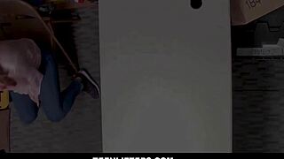 skylar snow's big natural tits tempt guard during strip search fuck deal