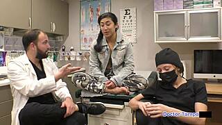 jasmine roses bends for dr tampa's humiliating immigration pussy exam backstage