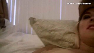 geeky blonde gags on cock after pussy lick?