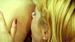 Blonde teen masturbating finds huge cock to suck and taste hard