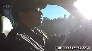 brunette pulled over for first time anal fisting cavity search