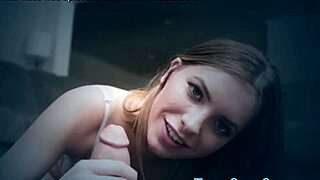 amateur teen pov handjob and blowjob ends with hot cumshot explosion 💦🍆😍