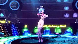 Hatsune Miku strips bunny costume bares big tits ass nude mod