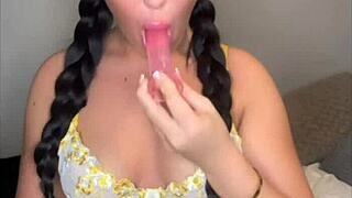 horny british exchange student 18+ squirts hard on webcam toys pov