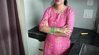 Stepmom Fucked Hard Hindi Dirty Talk Orgasm Kitchen