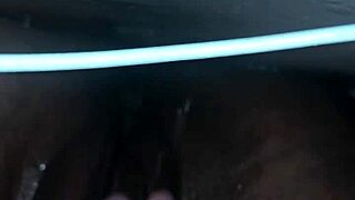 ebony babe fingers her pussy wildly until massive squirting explosion soaks everything