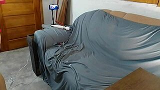 vivi guedez feels someone after shower as brunette plays with vibrator