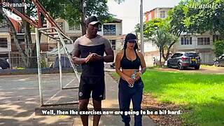 wanna see busty colombian milf's big pussy wrecked by bbc trainer outdoors?