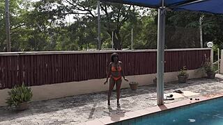 hey flower your pussy tastes so good at the pool