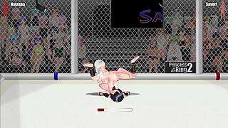 Princess of the Ring 2: Can Natasha beat Sayuri in lesbian catfight?