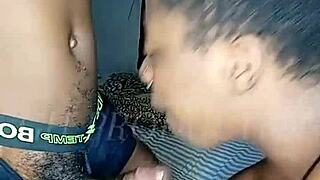 Beautiful African teen slurps BBC deep ending in facial cumshot