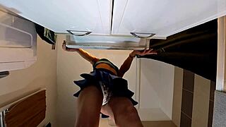 Sexiest Blue Mini Skirt Panties Ever!