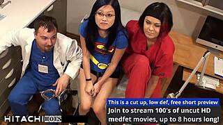 Super heroine squirms as nurse Amo Morbi hits her clit with vibrator to orgasm?