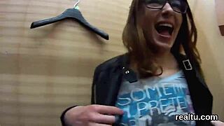 Flawless Czech teen seduced in mall then pov pounded hard