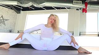 yoga stretching session