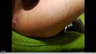 shemale strokes monster cock to hot webcam cumshot explosion