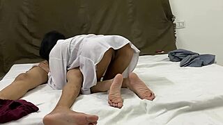 hey step sis sneaks naked at night climbs my throbbing big cock ride!