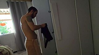 Stepdaughter catches stepdad showering then begs for creampie orgasms