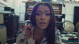 why hide when big booty ebony harley dean strips lingerie showing every curve?