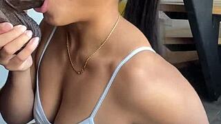 She devours stepbro's BBC like a hungry slut - nysdel couple