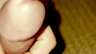 close up solo cock gets rock hard fast