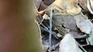 sexy bbw remi nearly caught taking bbc park creampie