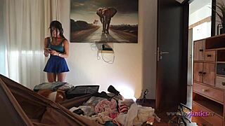 Sexiest Blue Mini Skirt Panties Ever!