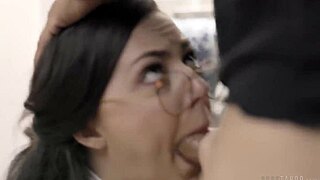 Whitney Wright gives a steamy glasses blowjob for nerds.