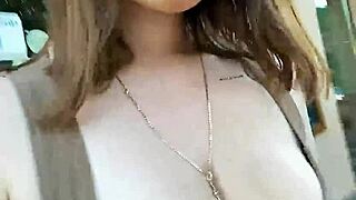 hey check my huge natural tits fingering slutty