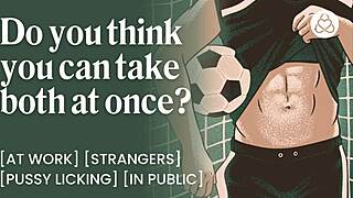 Athletic stud fucks sexy interviewer hard in locker room after arrogant questions