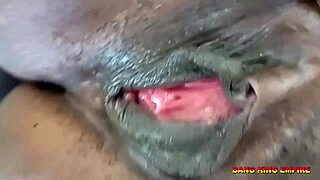 horny ebony milf begs no more after hot pussy creampie pounding