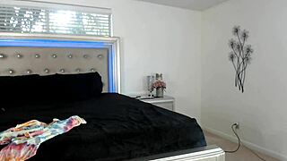 petite brunette solo dildo masturbation with small tits